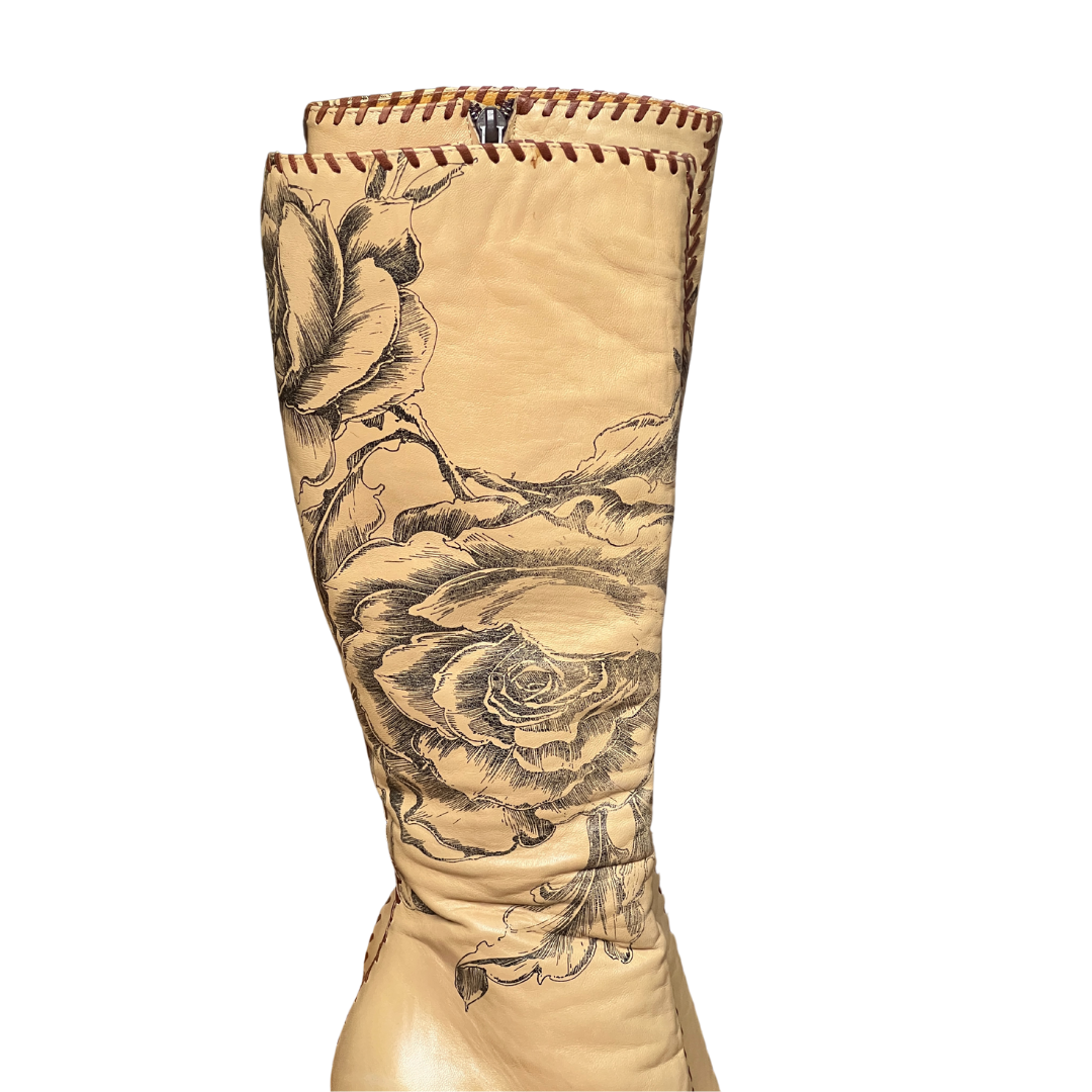 2004 Roberto Cavalli Tattoo Boots (36)